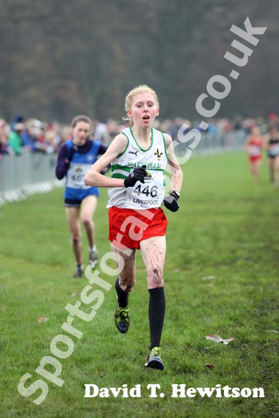 Annabel Mason finished 2nd in the under-17s womens,  2012 McCain Liverpool Cross Challenge.